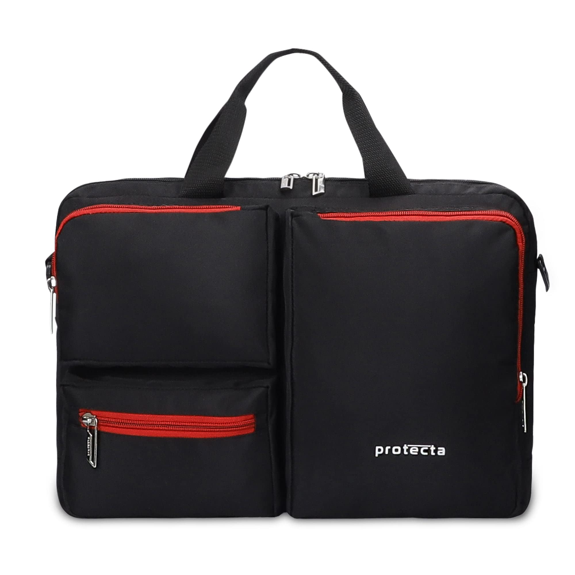 Protecta Organised Chaos 2.0 Laptop Office Bag - External Padded Laptop Compartment, fits laptops up to 15.6 Inch & 16” MacBooks - Black & Red (B0BRY4FY26) Amazon Price History, Amazon Price Tracker