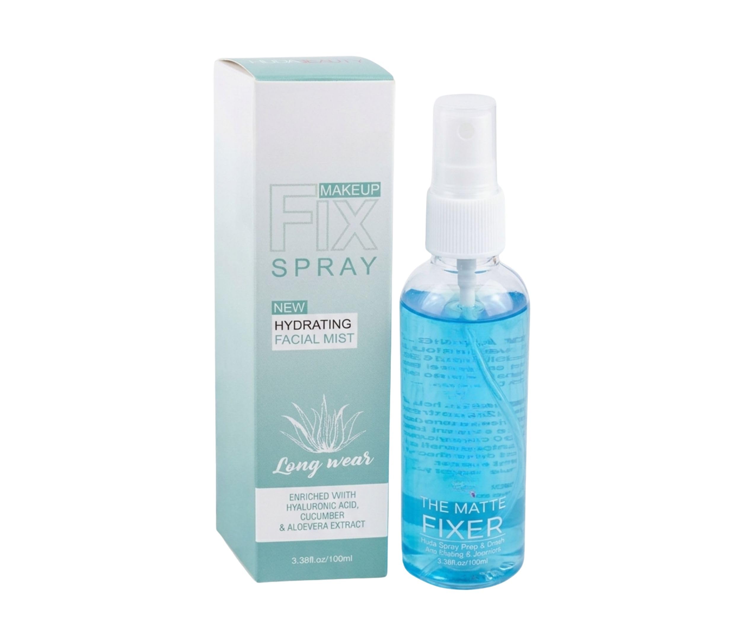 Hydrating Makeup Fixer & Setting (100ml / 3.38 fl.oz) | Long-Wear Matte Finish Facial Mist Enriched with Aloe Vera, Cucumber & Hyaluronic Acid for All Skin Types-image-48