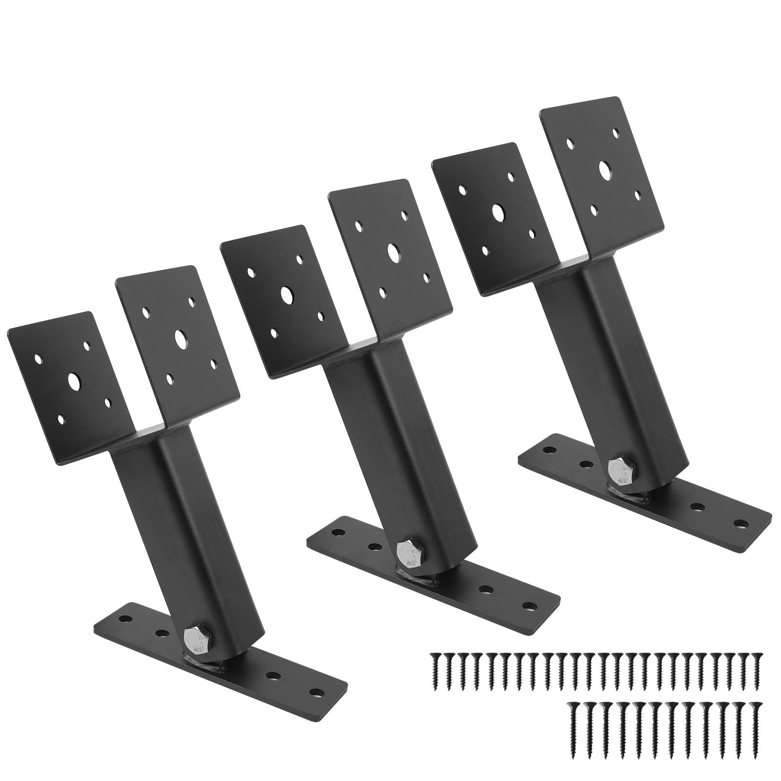 Snapklik.com : 3-Pack Heavy Duty Pergola Brackets, 90 Degree Adjustable ...