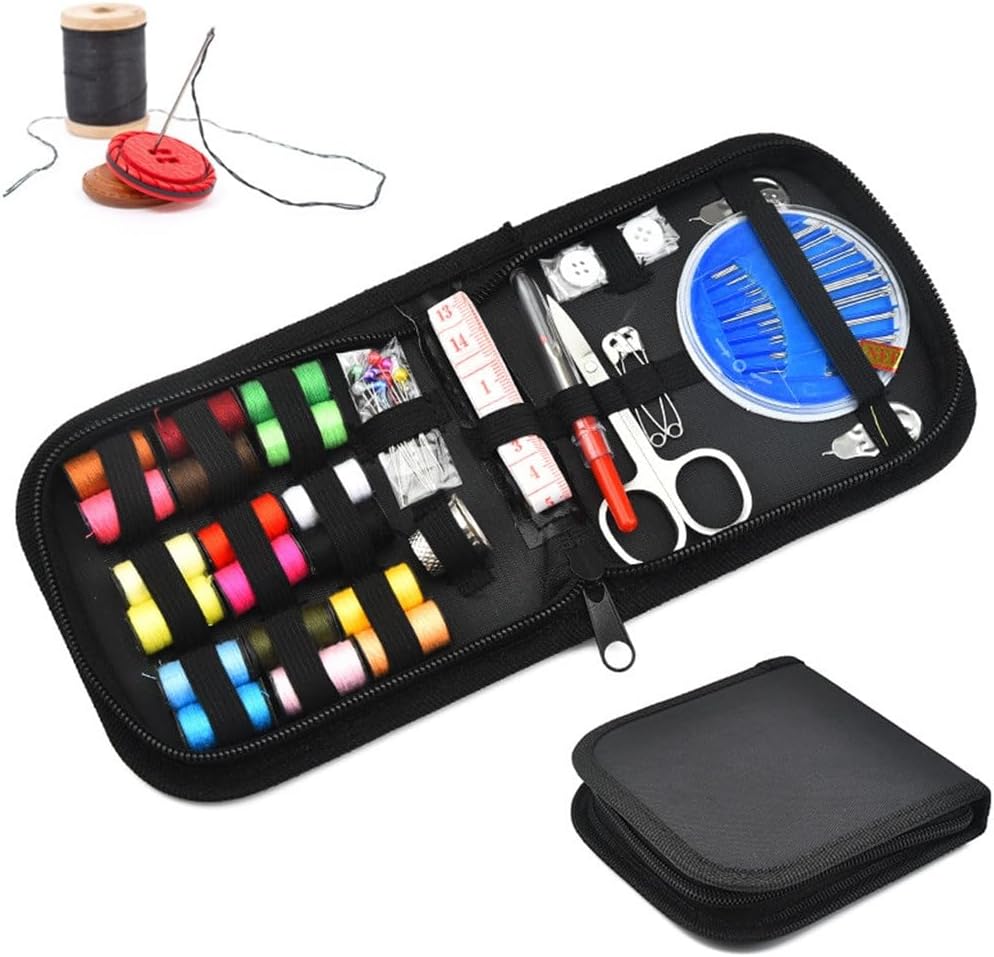 ASWRTYJO Oxford Cloth 18-Color Sewing Kit Home Portable Sewing Tools Needle Sewing Set Sewing Box