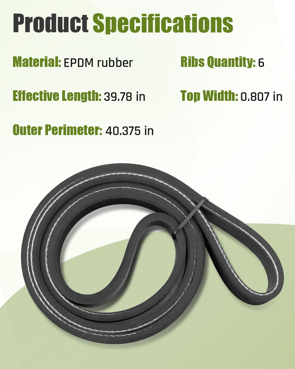 Stretch Fit Serpentine Drive Belt Fit for Ford Fiesta L4 1.6L 2011 2012 2013 Replace BE8Z8620A, K060397SF