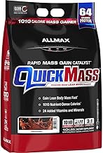 ALLMAX QUICKMASS, Chocolate - 10 lb - Rapid Mass Gain Catalyst - Up to 64 Grams of Protein Per Serving - 3:1 Carb to Protein Ratio - Zero Trans Fat - Up to 70 Servings