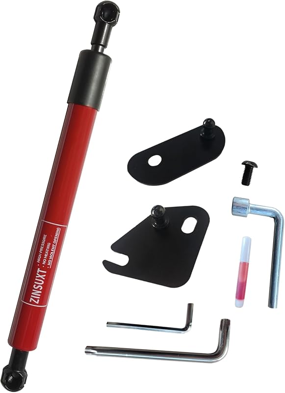 Amortecedor auxiliar de tampa traseira ZINSUXT para Ford F-150 2015–2023 vermelho – Kit de instalação