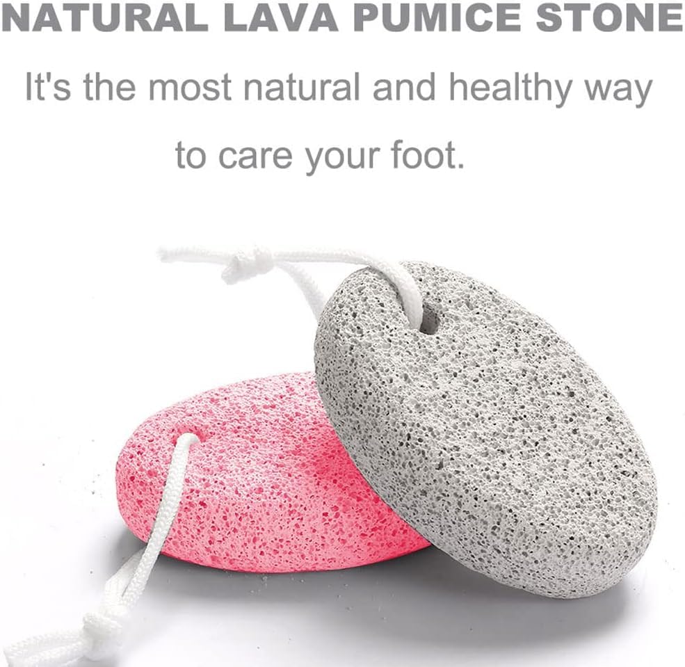 Keli Natural Pumice Stone for Feet Lava Pedicure Tools Callus Remover for Feet and Hands Natural Foot File Exfoliation to Remove Dead Skin, Heels, Elbows, Hands (2 Pcs Pumice Stone Medium Size 8.5x6x2 cm) 3