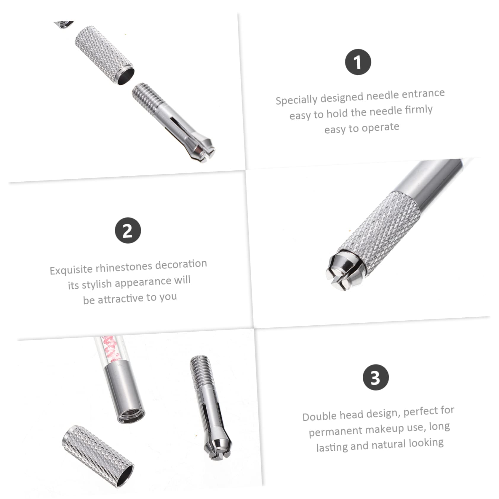 Microblading Augenbrauenstift Dual Ende 10 Stück Weiß Rosa Microblading Make up Stift Tätowierwerkzeug Kompakt Tragbar Für Kosmetik Schönheitssalon