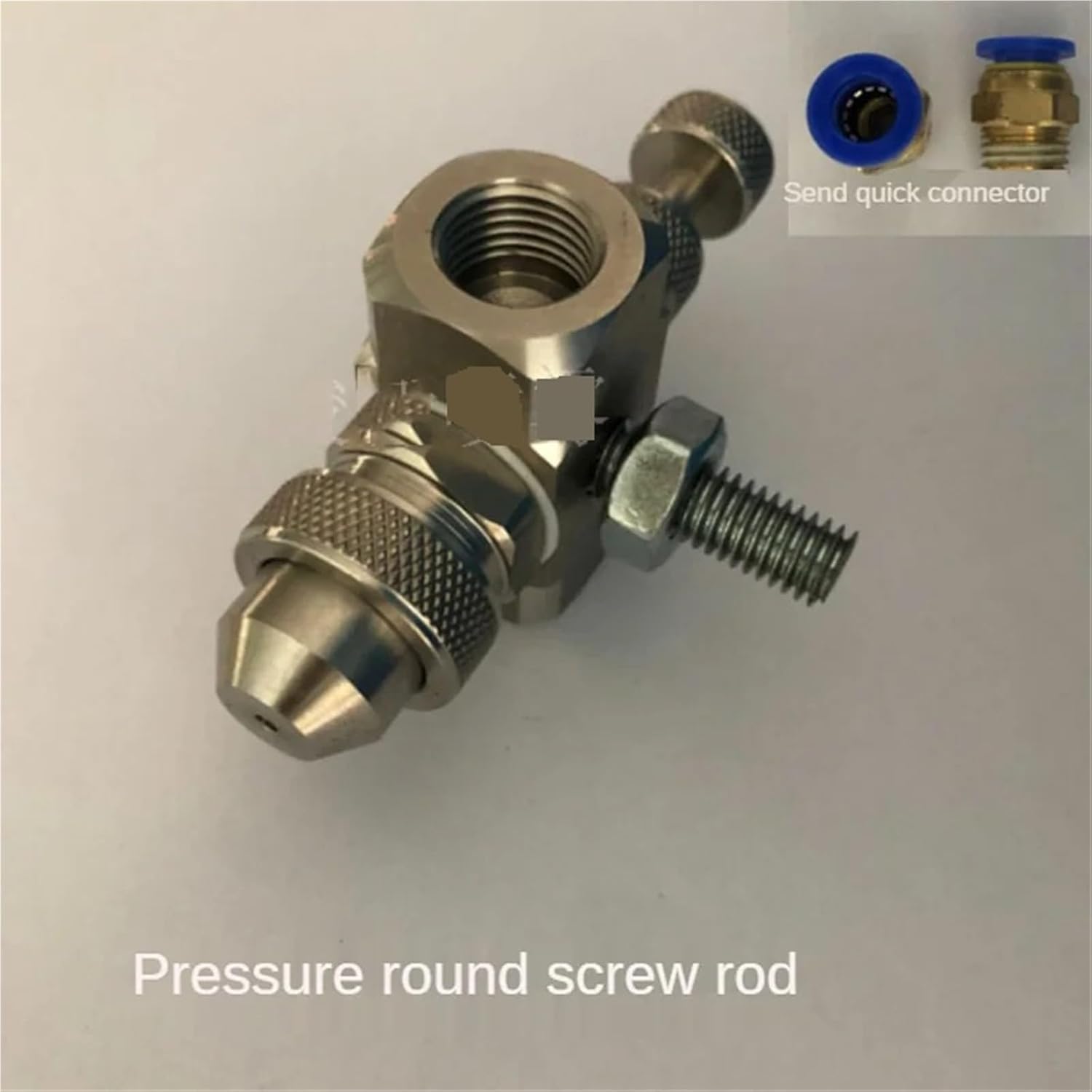 Adjustable 1/4 "stainless steel air atomizing nozzle, part for misting, spraying of two fluids, gas and water(Green-1)