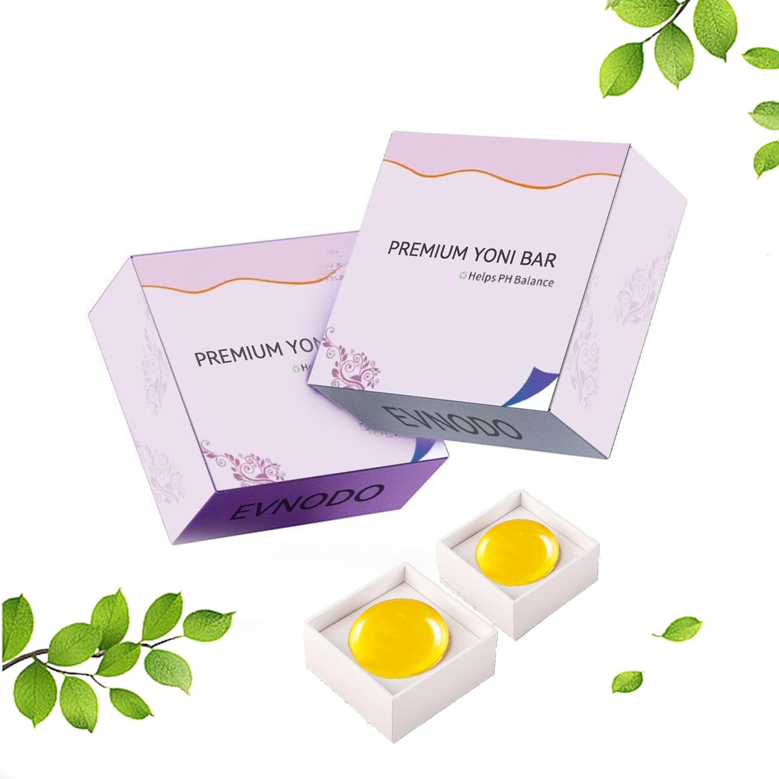 2 PCS Premium Yoni,Natural Feminine Care for pH Balance,Herbal Organic Ingredients,Hydration&Odor Control,Handmade Vegan,Daily Intimate Hygiene with