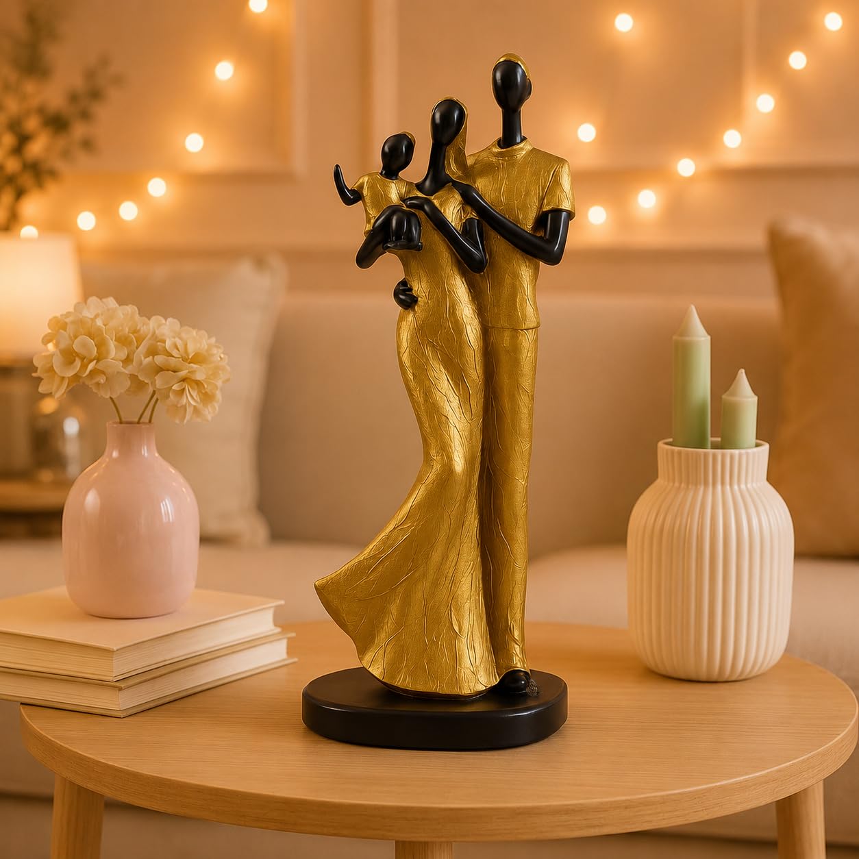 Golden Reindeer Sculptures - Home Decor -17