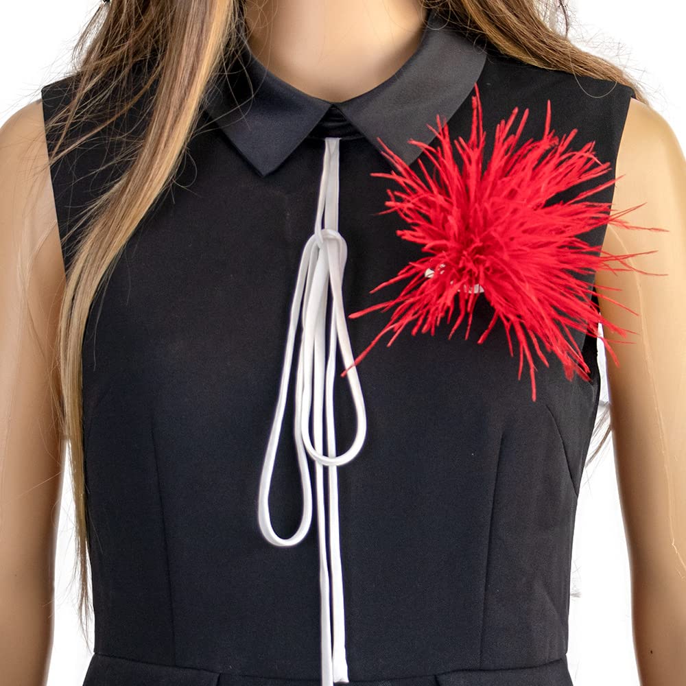 Dickly Damen Feder Brosche - Handgefertigte Dekoration Für Hochzeit Halloween