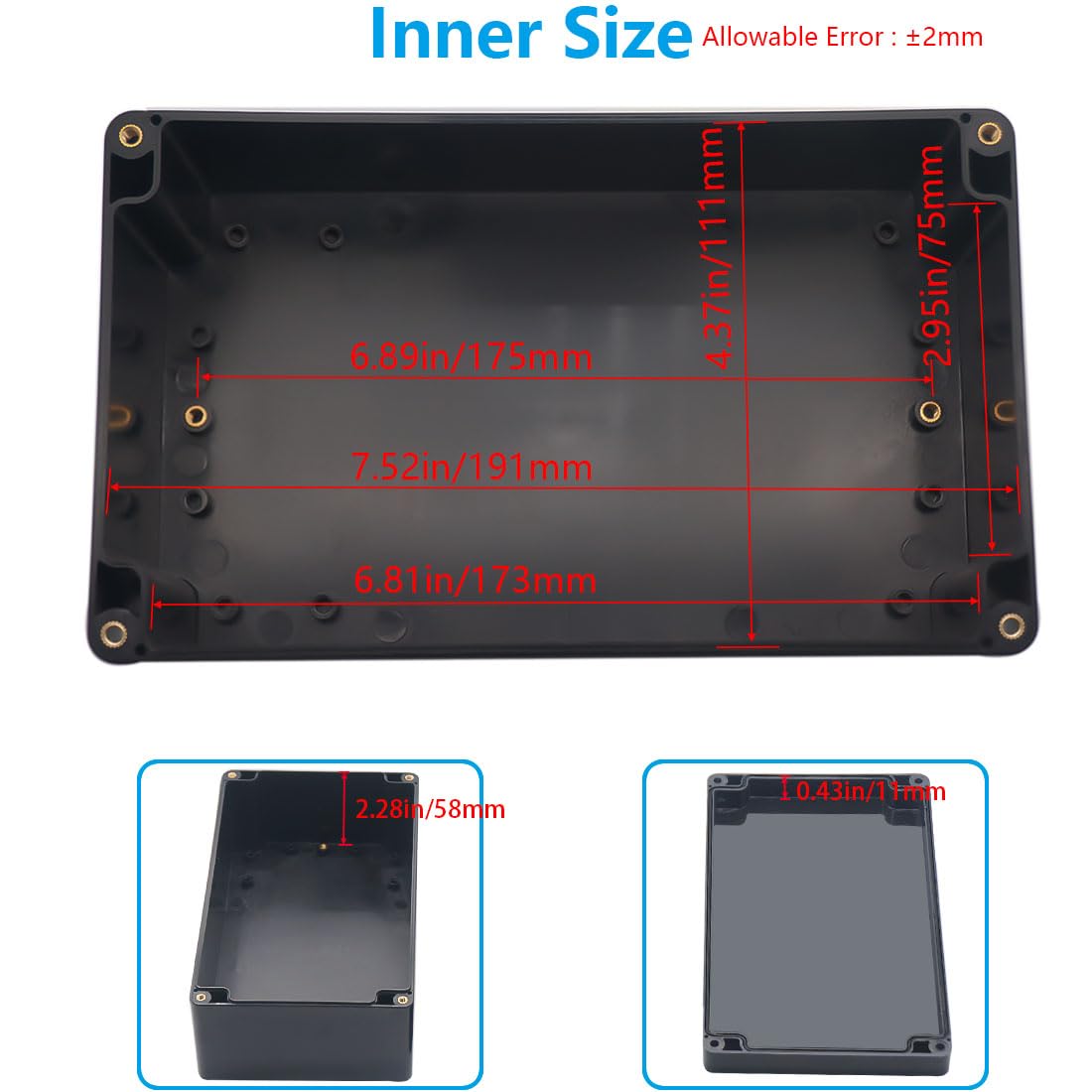 Waterproof ABS Electrical Box - DIY Project Enclosure -5