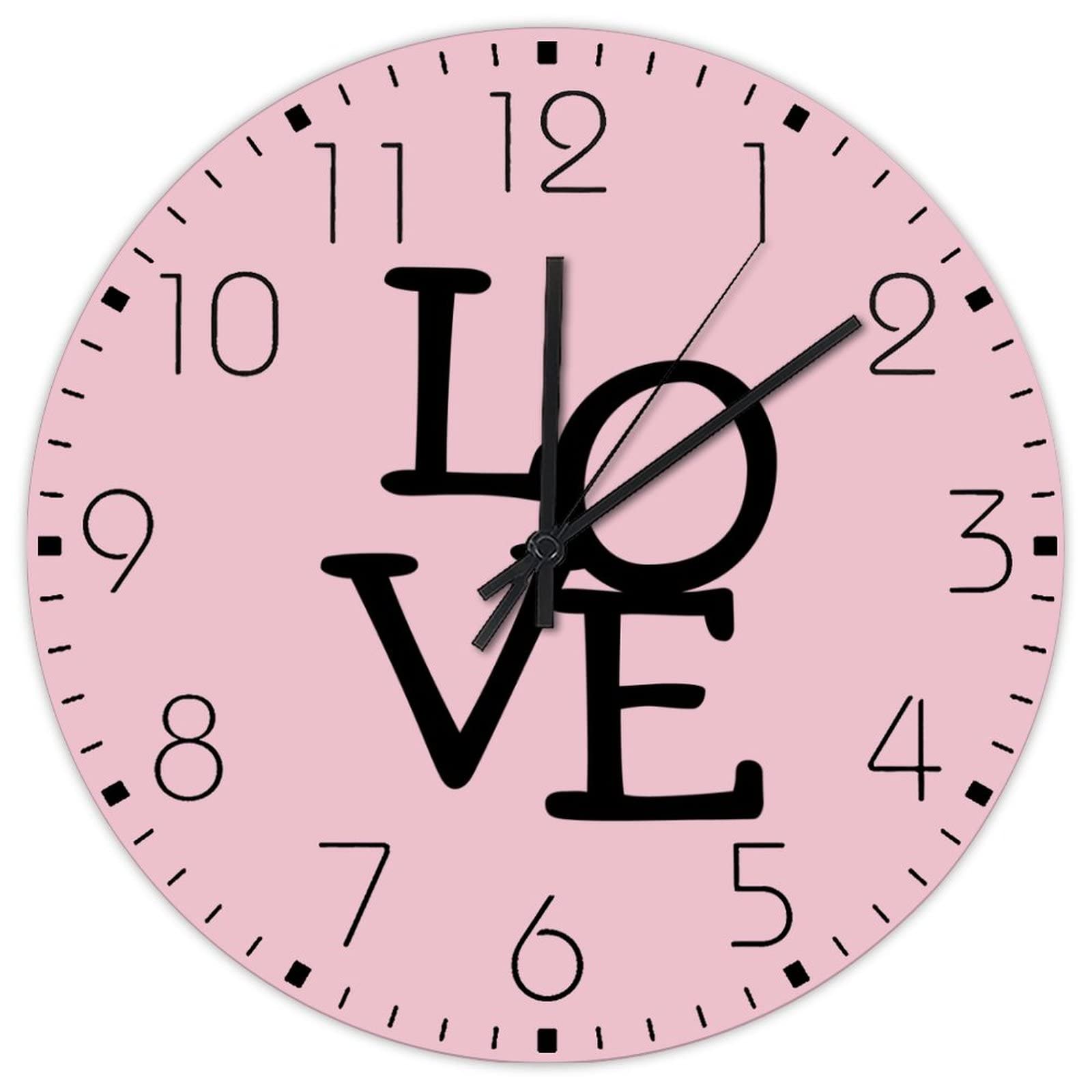 Horloge murale minimaliste en bois double face ronde pour décoration vintage maison