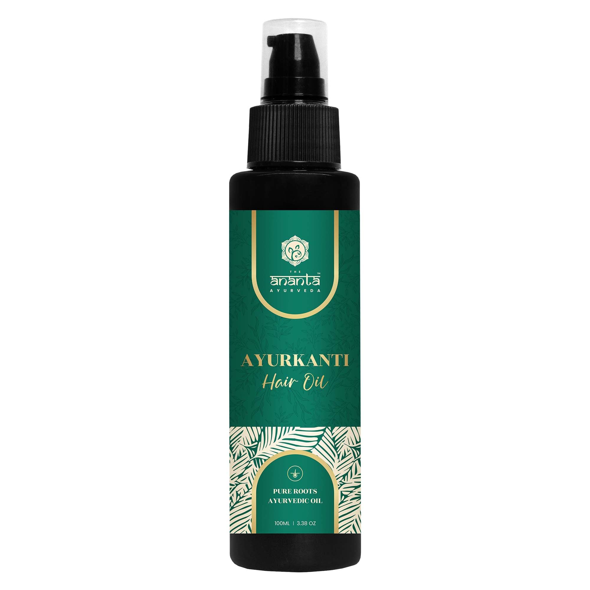 Ananta Ayurveda Ayurkanti Hair Oil, Pure Roots Ayurvedic Oil with 37 Herbs, Reduces Hair Fall and Strengthens Hair Roots, 100ml-image-3