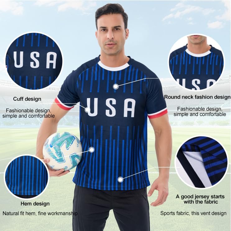 Soccer Jerseys for Men&Women S-2XL,#10 National Team Fan Soccer Practice Jerseys Football Shirt - Image 7