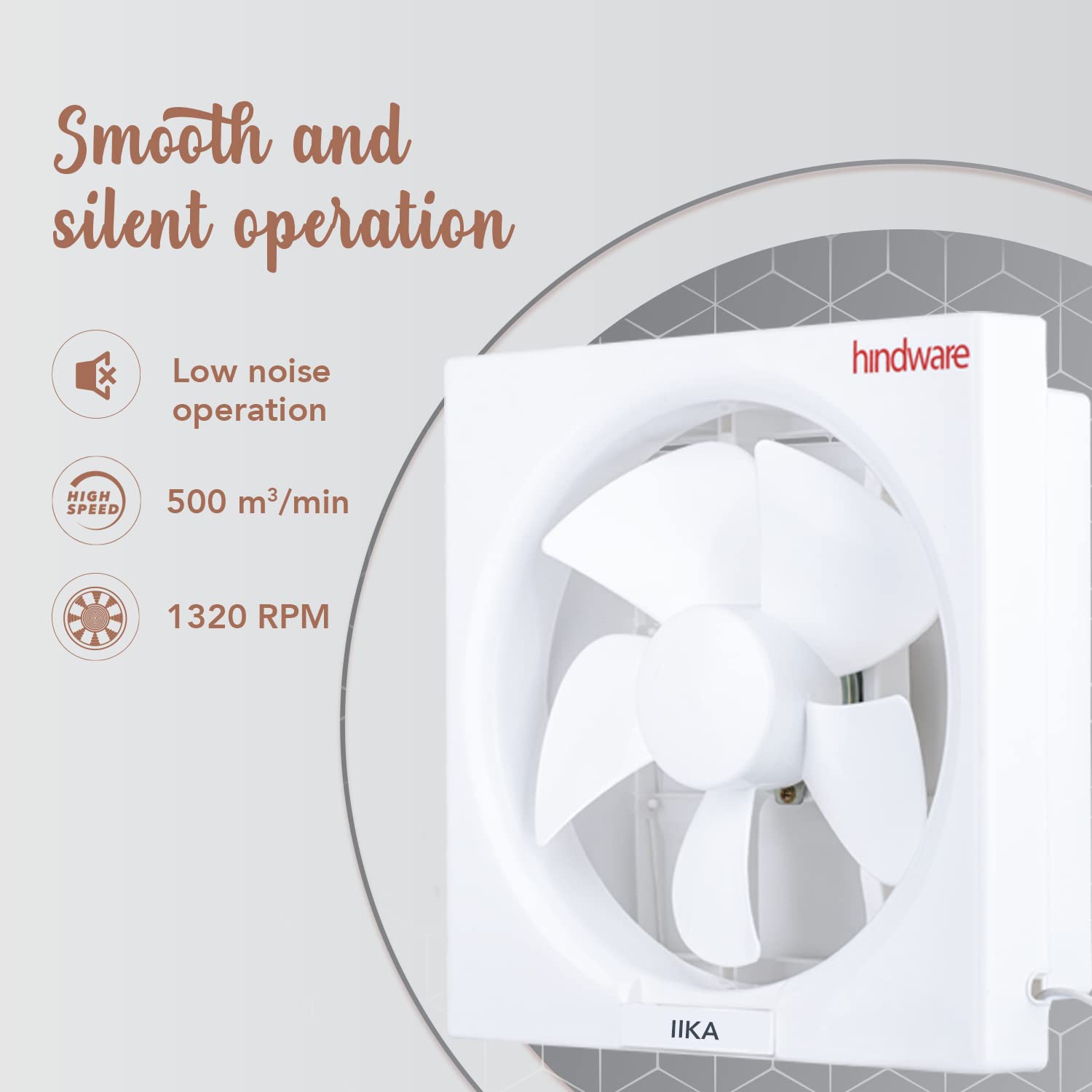 Hindware Ilka Exhaust Fan - Odorless Air -3