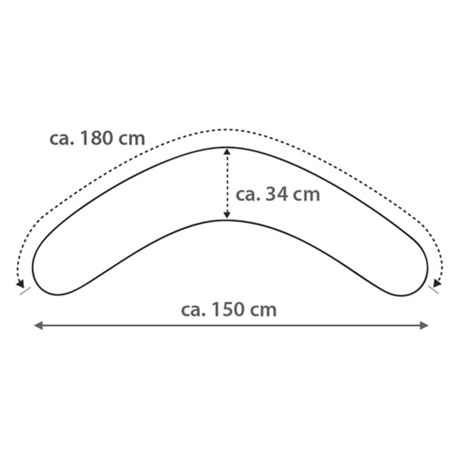 Producto original de TheraLine diseño de aviones de la comodidad cojín para embarazo y lactancia relleno de espelta 180 cm gris jersey