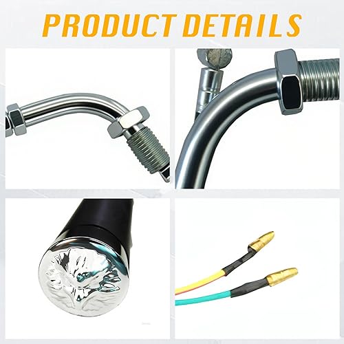 Miniatura 6 de 7/8 "0.866 in Control Manillar Grips Acelerador Embrague Kit para 49cc 60cc 66cc 80cc Motor Motorizado Bicicleta Push Bike