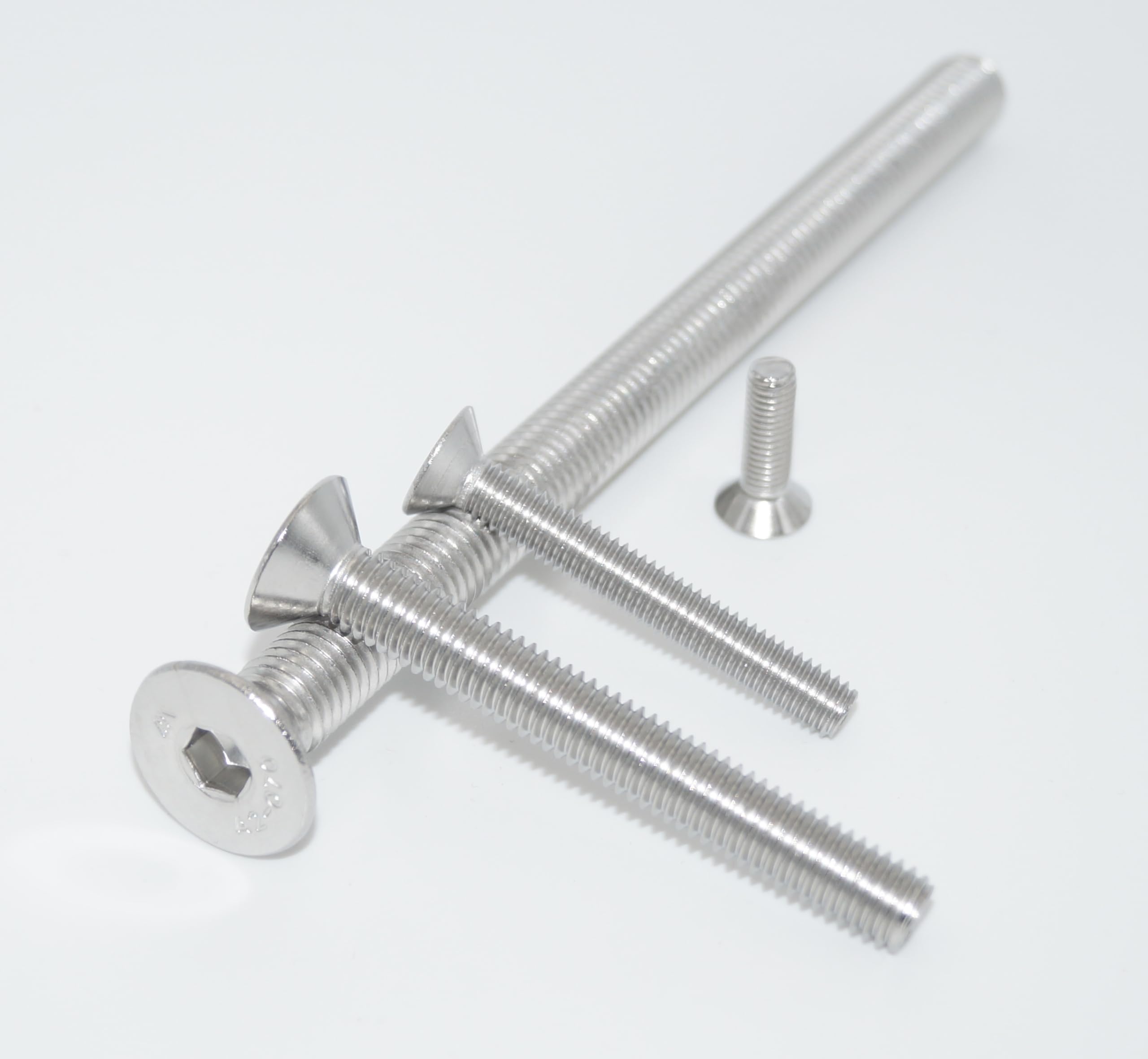 Viti a testa svasata con esagono incassato M2 x 5, 6 pezzi ISO 10642 A2, in acciaio inox, viti a testa svasata