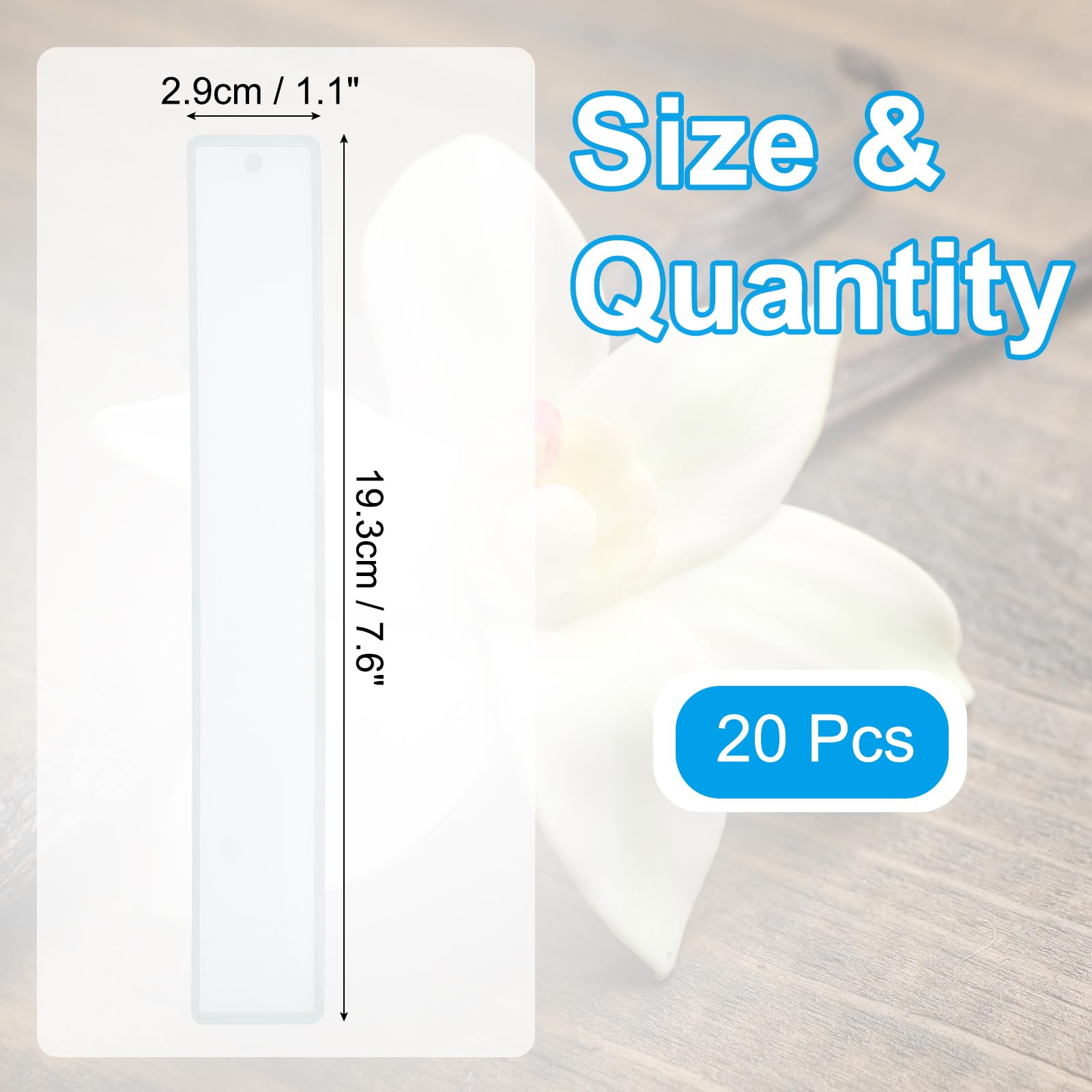 PATIKIL 20 Pcs Bookmark Resin Mould - Image 2