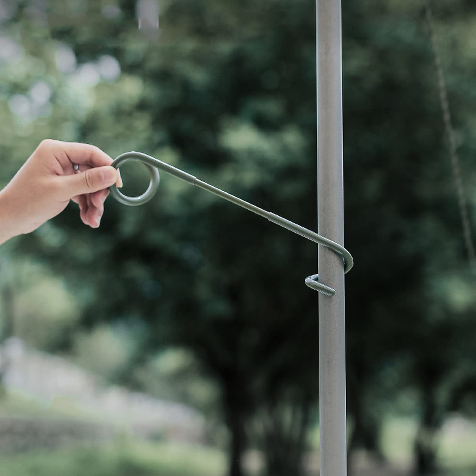 3 Pezzi Supporto per Lanterna Campeggio, Gancio per Lanterna a Doppia Testa, Progettato per il Campeggio Selvaggio, per Appendere Lampade Elettriche, per i Bagagli(Verde)