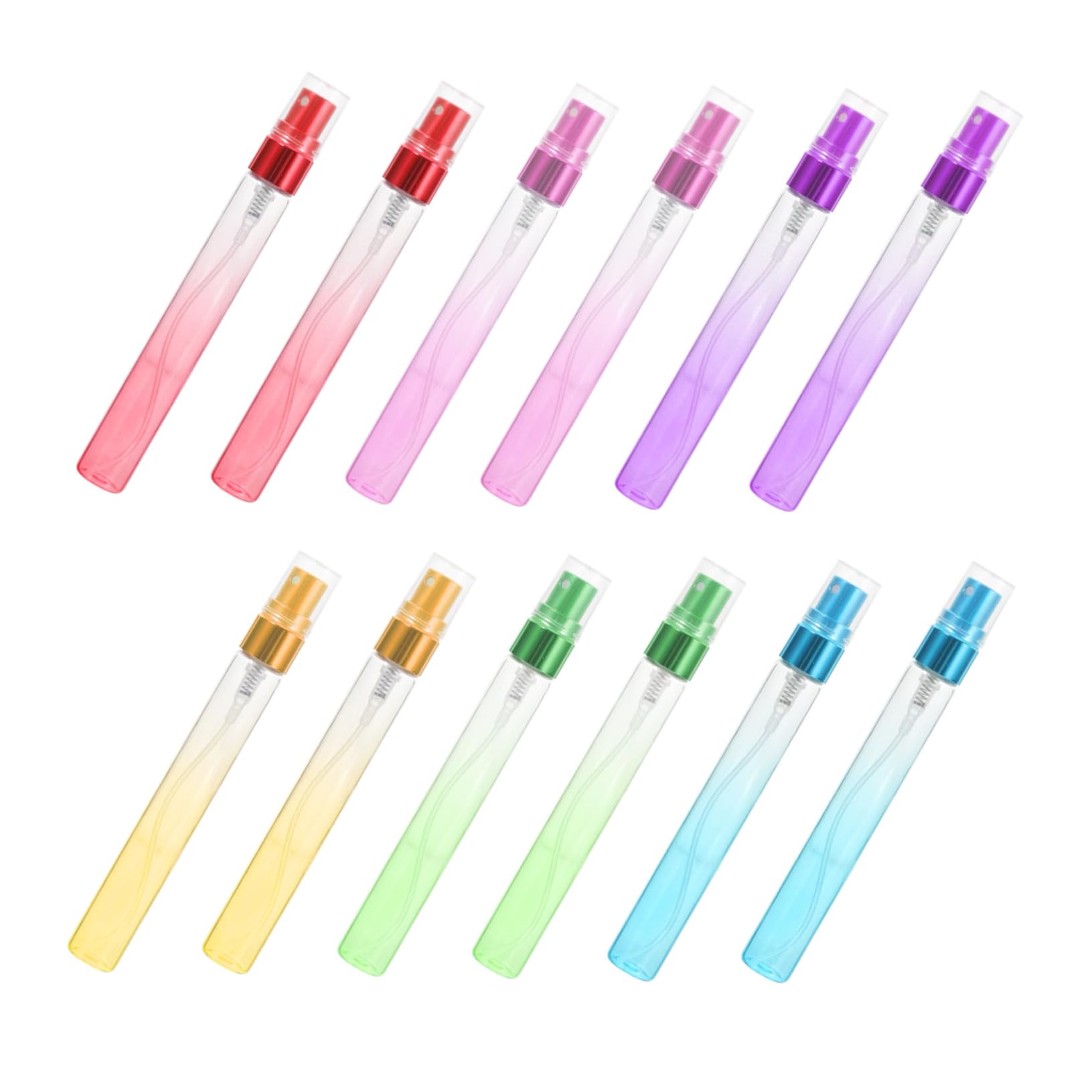 12piezas Botella de Perfume Atomizador Pequeña de Frasco de Vidrio para Perfume Botella de Viaje para Maquillaje y Cosméticos