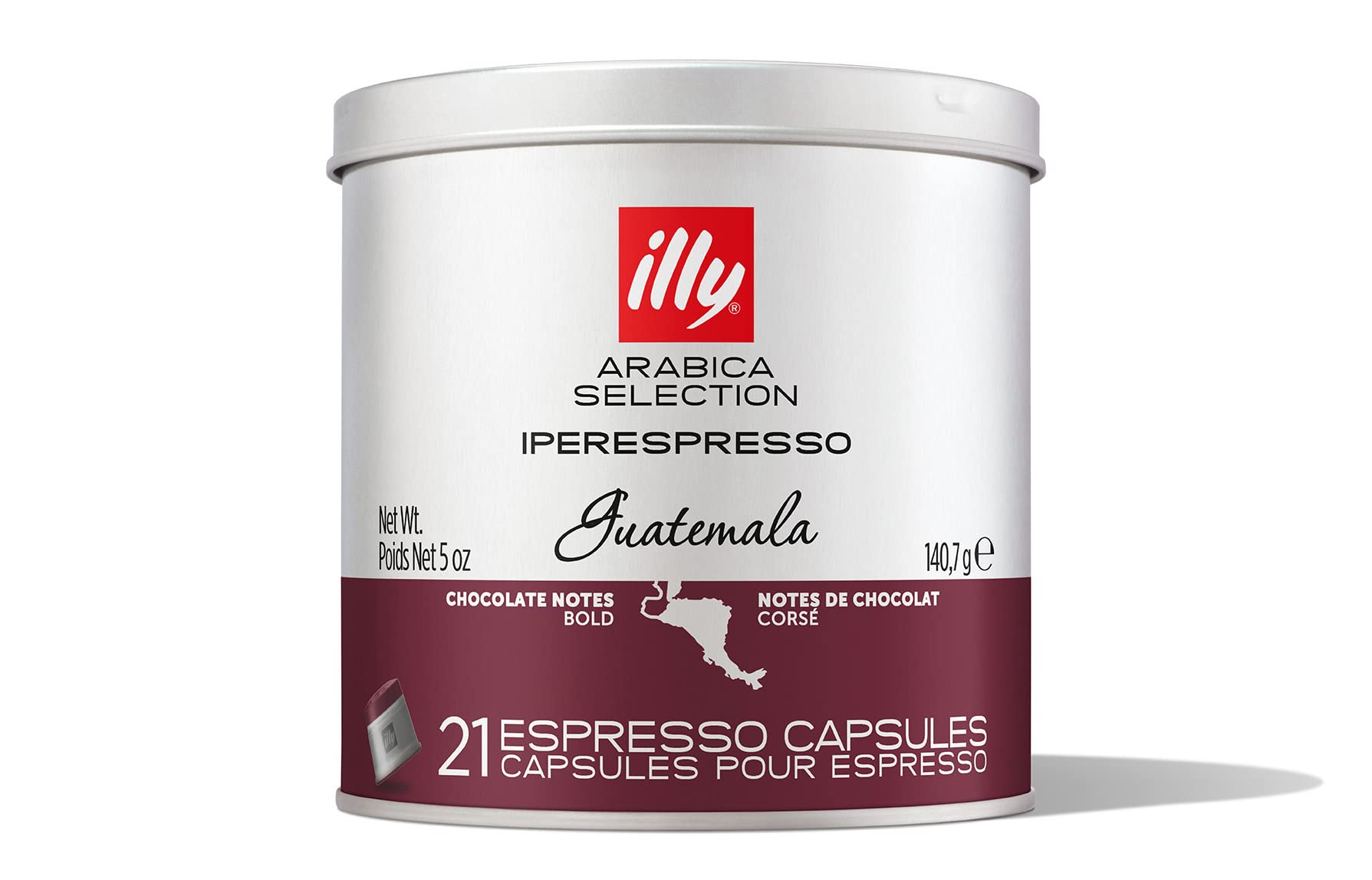 illyCoffee iperEspresso Capsules - Single-Serve Coffee Capsules & Pods - Single Origin Coffee Pods – Guatemala Bold Roast, Notes of Chocolate - For iperEspresso Capsule Machines – 21 Count