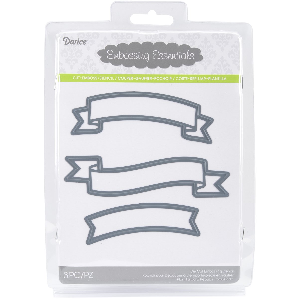 Darice D2014-127 Embossing Essentials Dies-Banners