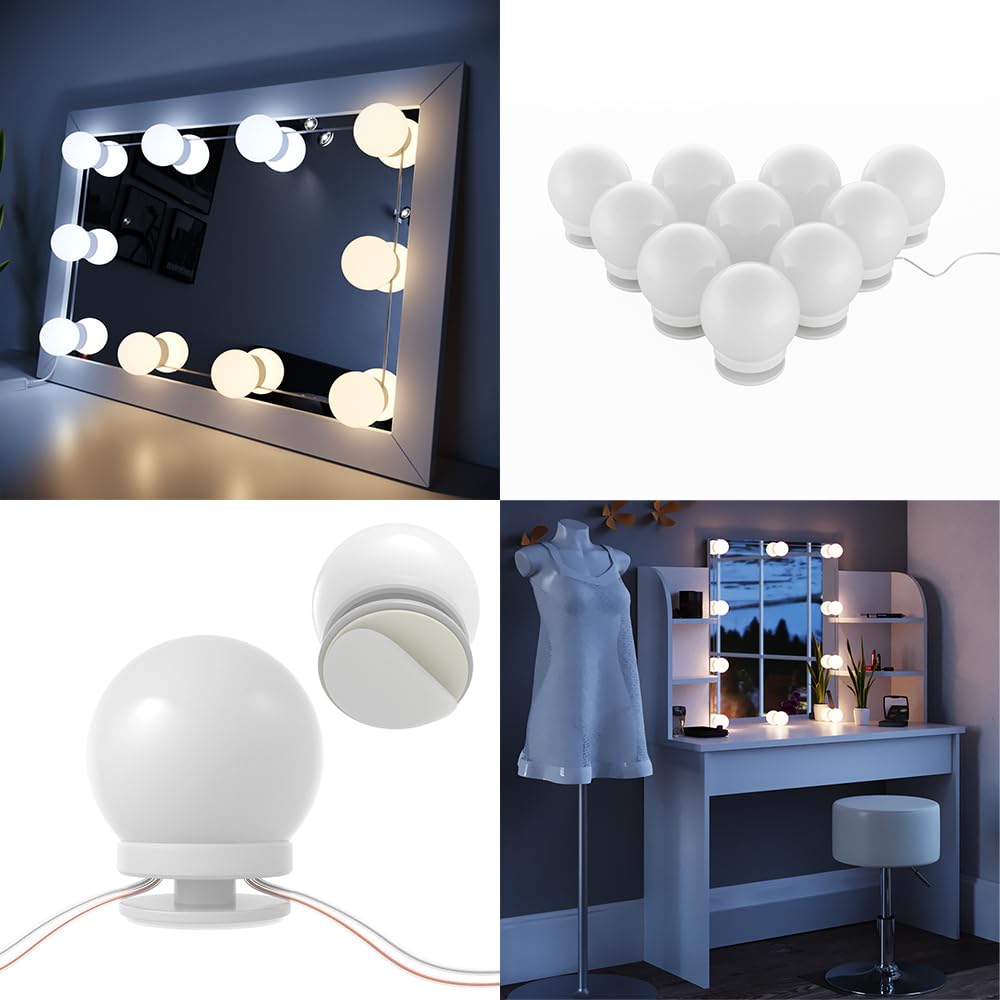 Vicco Illuminazione della toeletta, Bianco, 400 cm