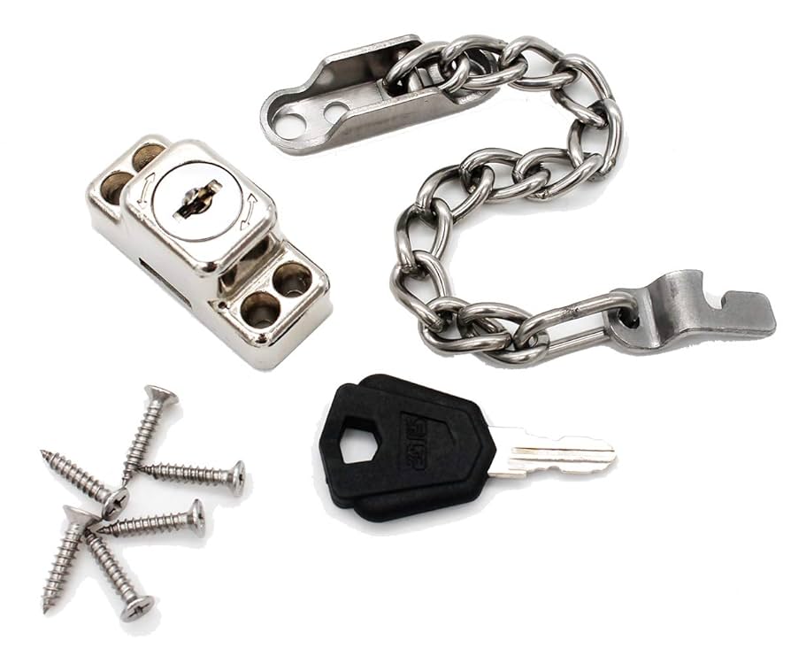 Door Chain Lock, Thickened Stainless Steel Casting Chain Door Guard, Security Mo