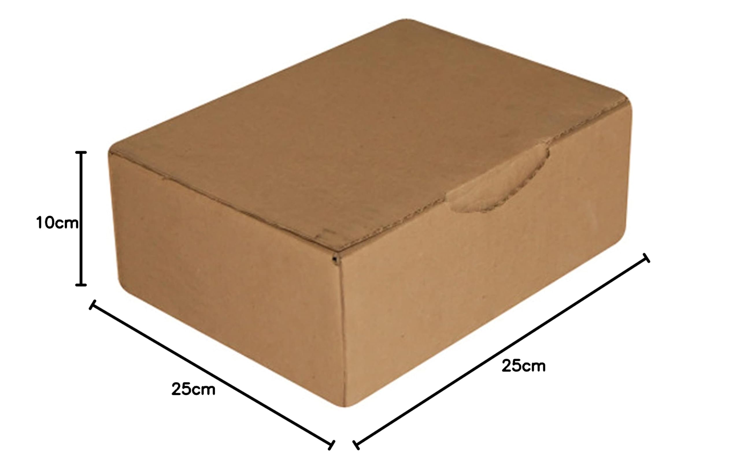 JECO - Lot de 50 boîtes postales d’expédition brunes 250 x 200 x 100mm carton dimensions boite carton boite colis expédition marron