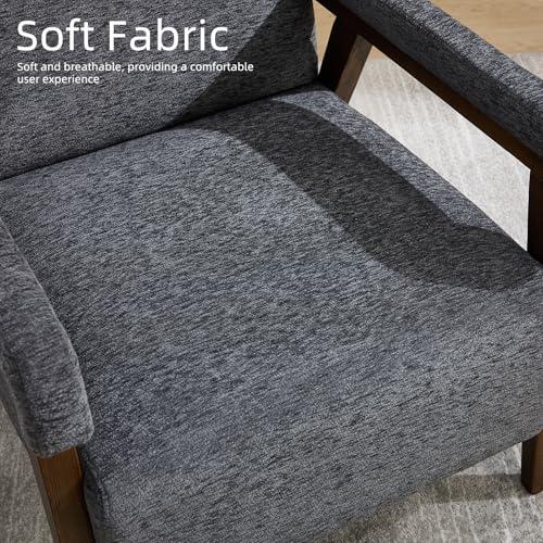 Sillón moderno peluche corto Gris oscuro miniatura 7