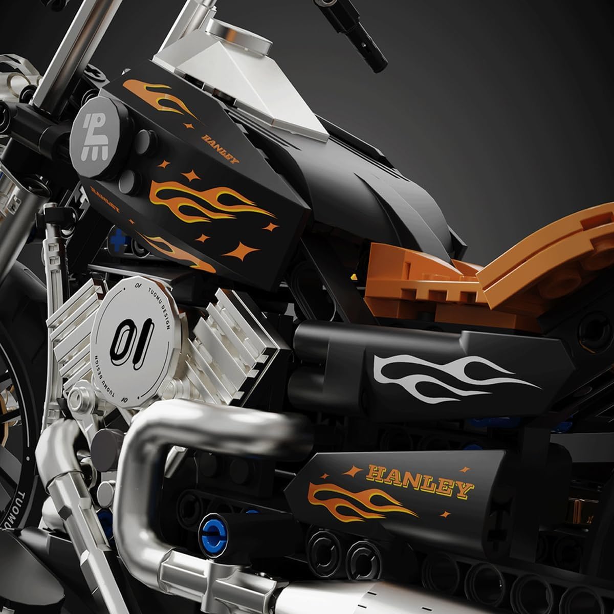 JUCYJULY Motorcycle Building Blocks Kits for - Image 4