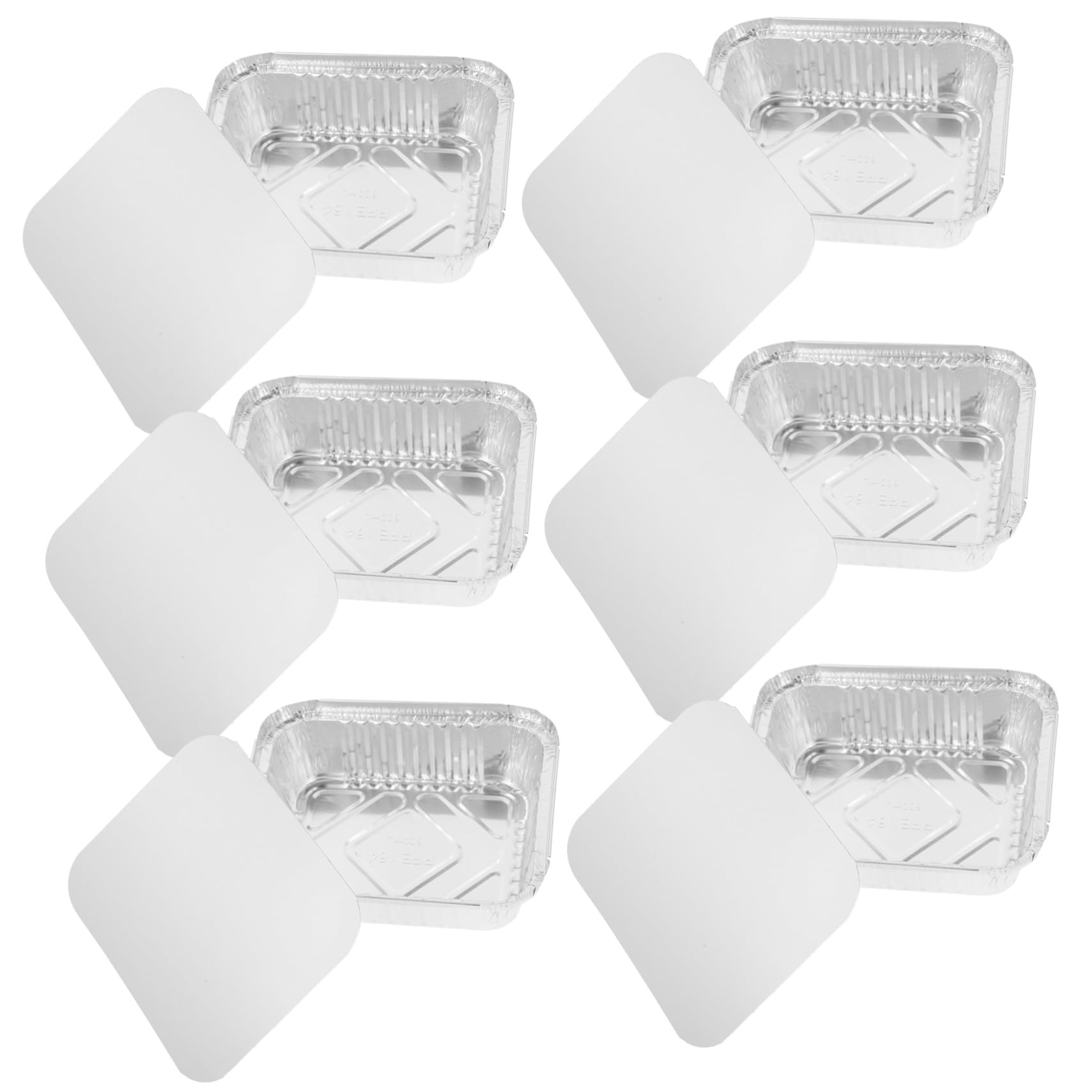 Bandejas de aluminio con tapas para repostería casera y platos asados