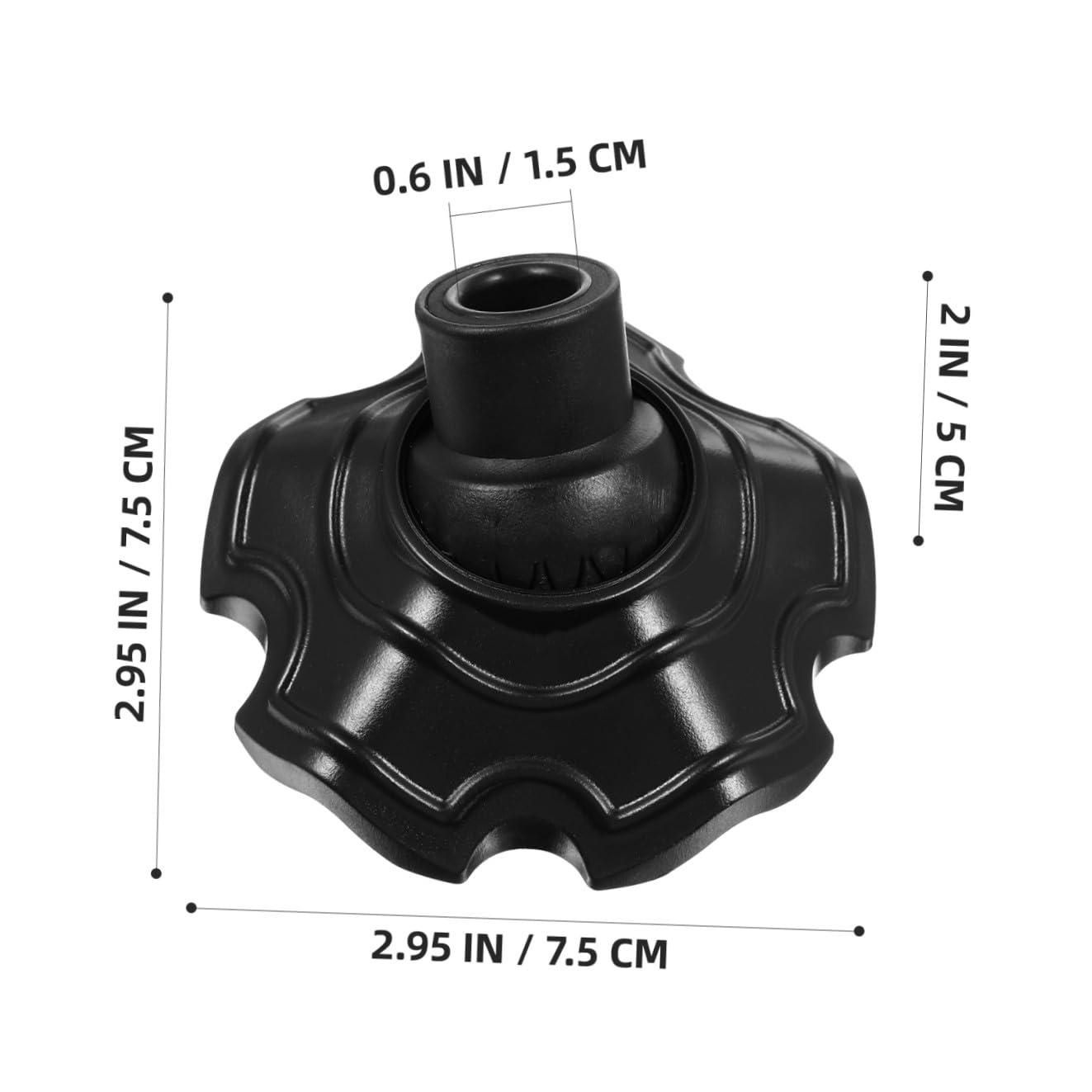 SUPVOX Lot de 4 Protections de Sol pour Pieds de Chaise, Embouts en Plastique Noir Épaissis pour Chaises de Camping, Extérieur et Pique-Niques