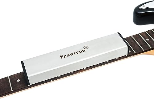 Miniatura 8 de Papel de lija de repuesto de grano 400 para barra de nivelación de trastes de guitarra, juego de 6 tiras de papel de lija autoadhesivas de 16 x 0.87