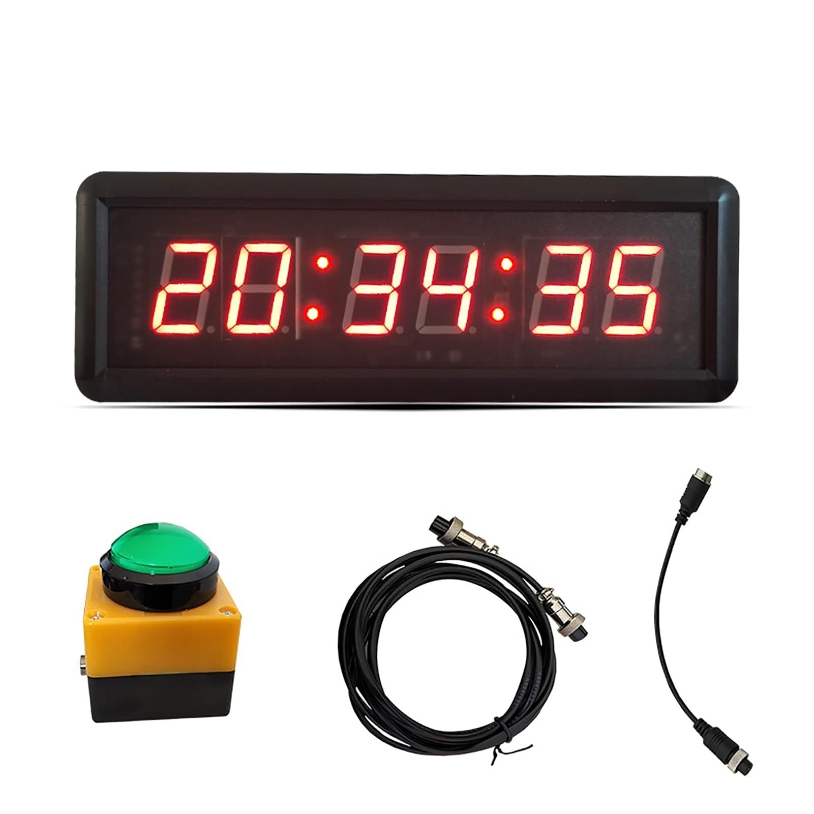 Temporizador de cuenta regresiva con cronómetro, reloj digital LED para entrenamiento de fitness, carreras de velocidad y programas de juegos