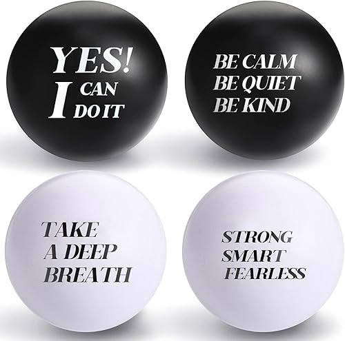 Miniatura 1 de 20 bolas motivacionales para el estrés, bolas de espuma coloridas, citas, paquete de bolas inspiradoras para aliviar el estrés, bolas pequeñas para