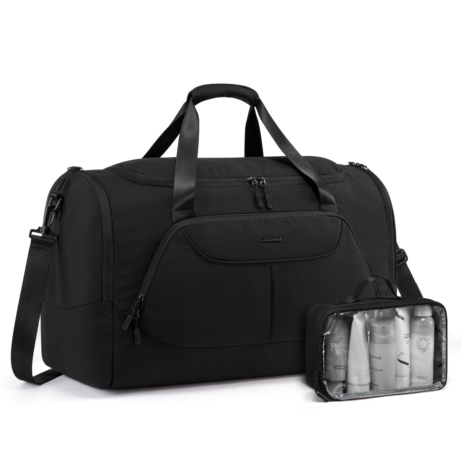 LOVEVOOK Sporttasche Damen 57L Groß Reisetasche mit Schuhfach & Nassfach, Gym Bag Schwimmtasche Saunatasche Handgepäck Tasche für Sport Fitness Training Reisen, Wasserdicht Travel Duffle Bags