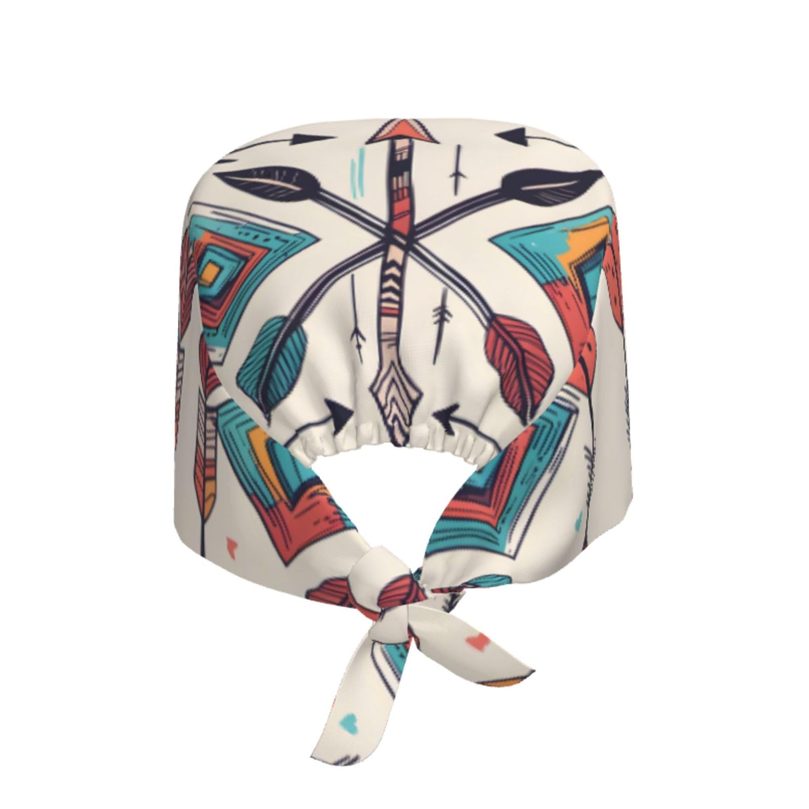 YYHWHJDE Breathable Work Hat Colorful Hand Drawn Art with Boho Style Arrows Prints Adjustable Comfortable Chef Hat for Women & Men Black