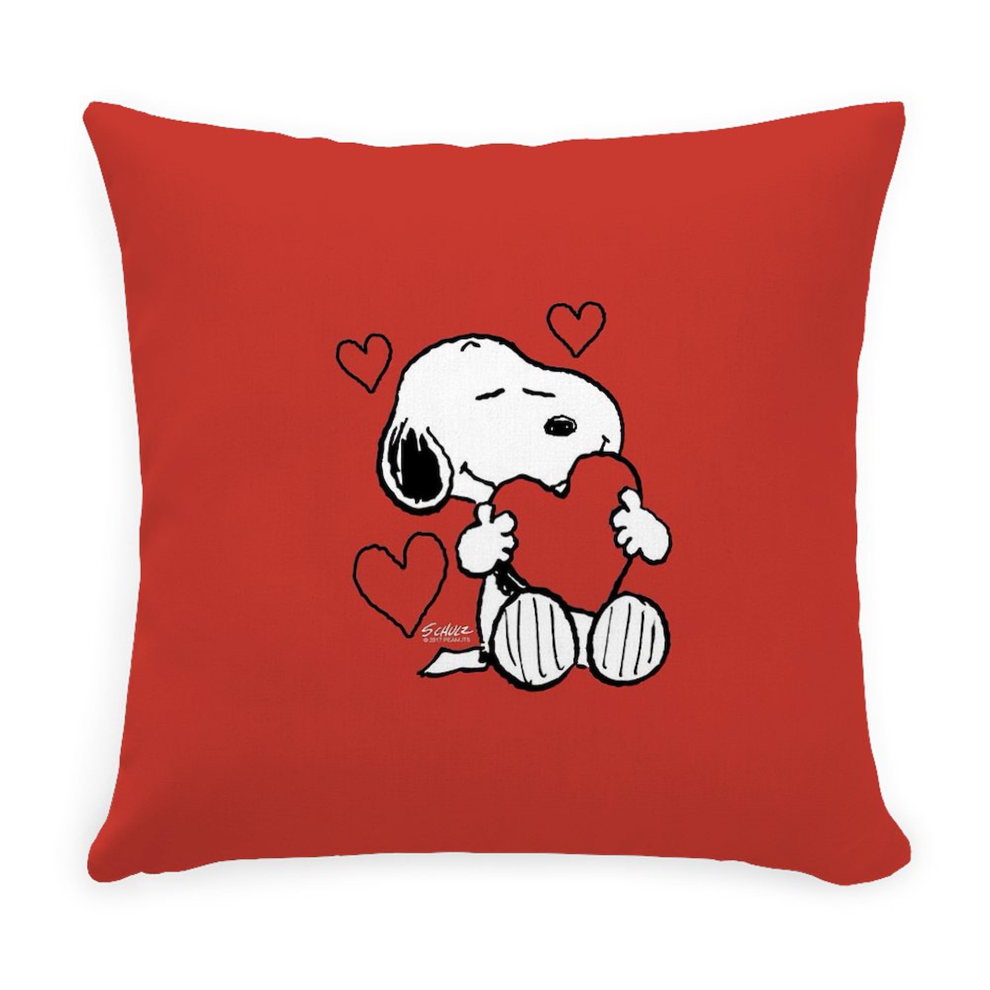 Amazon.com: CafePress Peanuts: Snoopy Heart Everyday Pillow Square