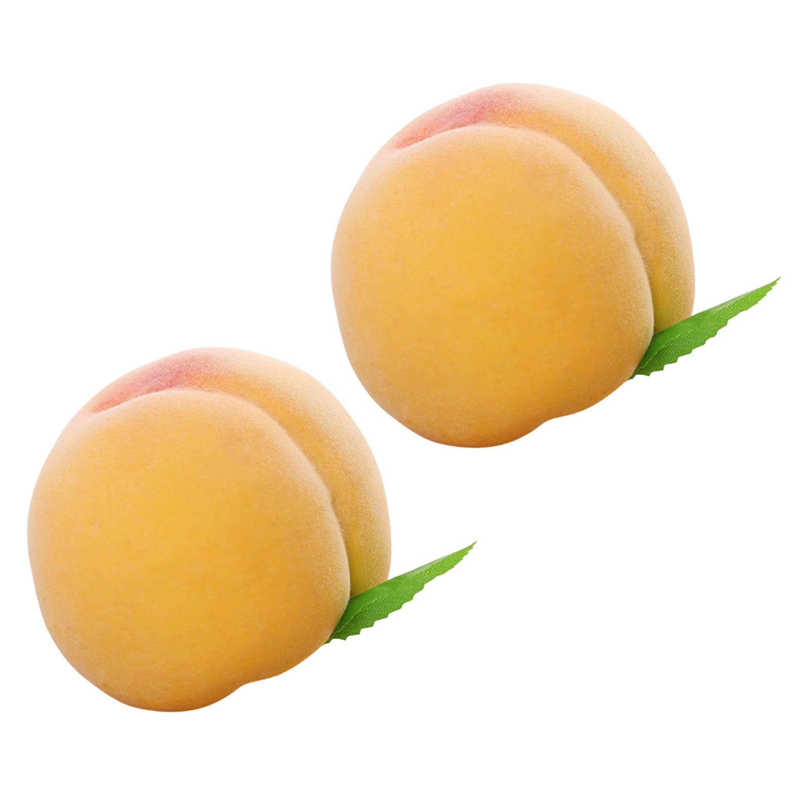 HGENAHGTF 2Pieces Simulation Peach Artificial Fruit for Kitchen Decoration and Festival Celebration Peaches Economical Fruit
