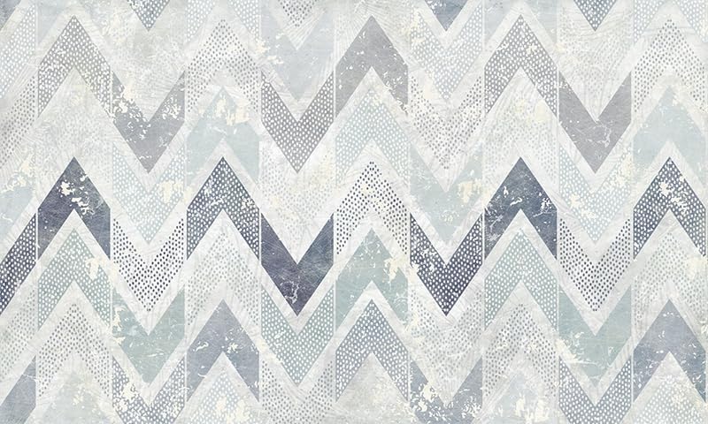 Papier peint intissé haut de gamme panoramique rayures gris vert 300x240cm