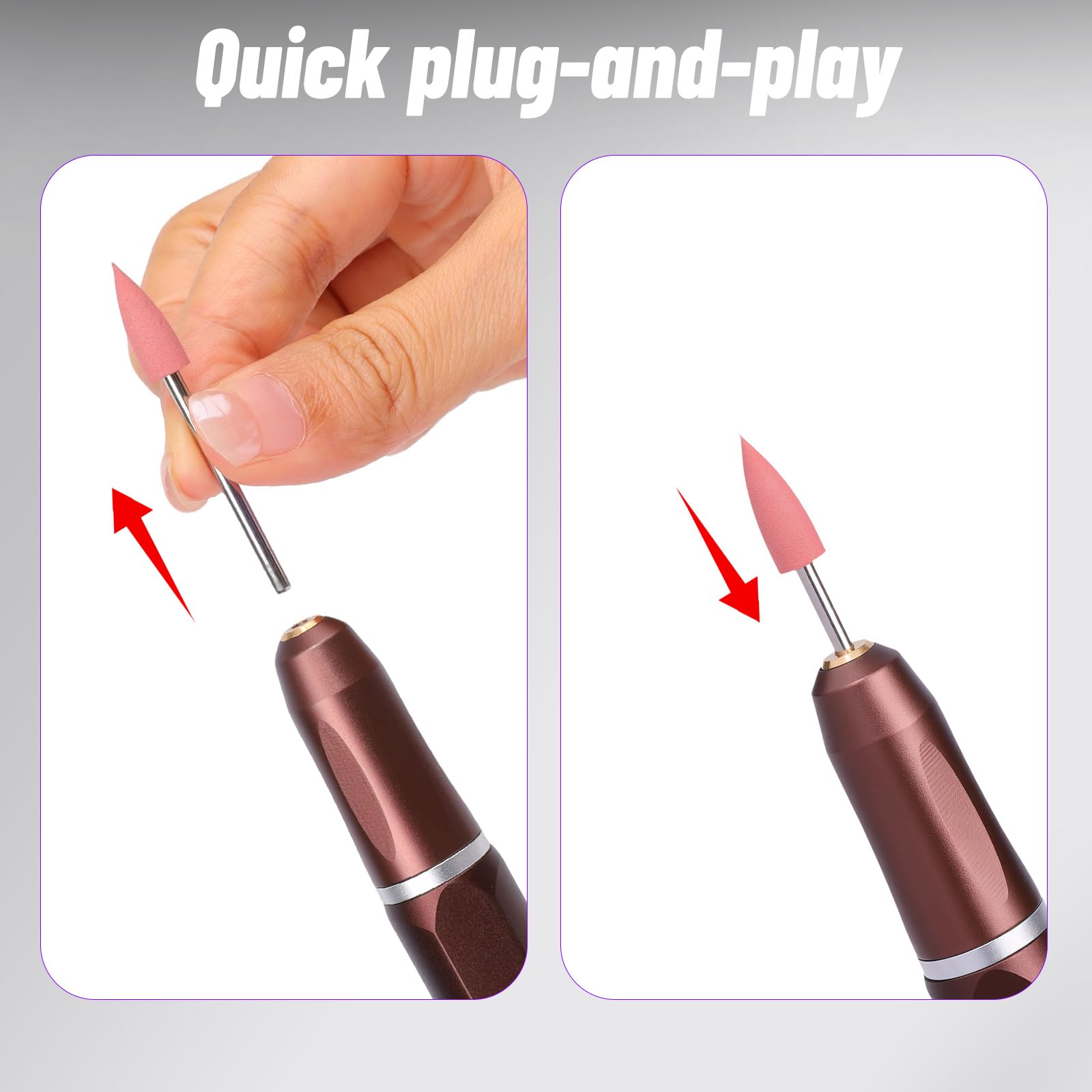 Mini-Gravierstift, Gravur Gerät, Gravur Stift, Kabelloser Mini Bohrer mit 42-teiligem Zubehör, Aluminiumgehäuse, LED-Display, Mini Schleifer für Schmuck, Metall, Glas & Kunststoff