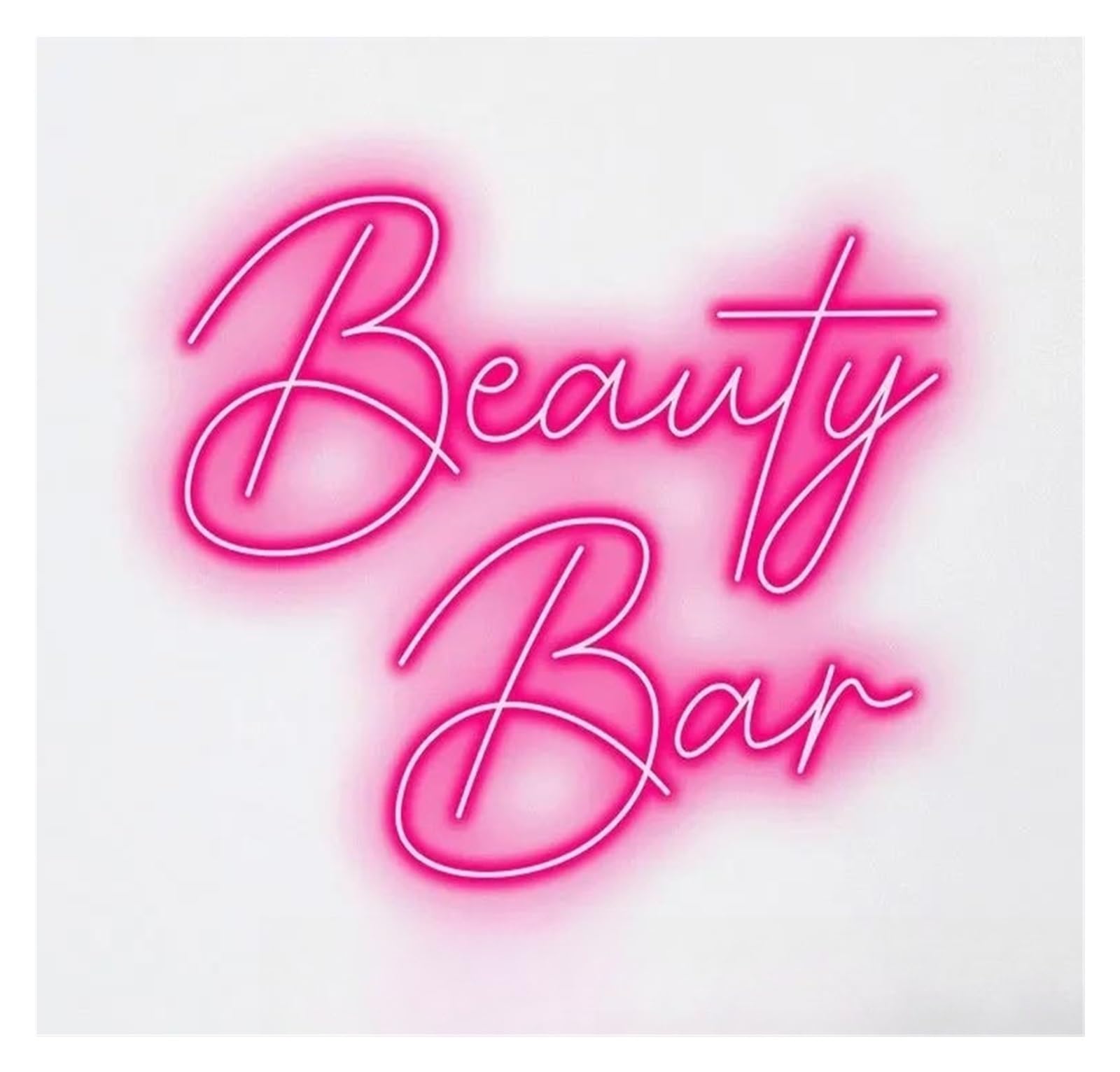 Shouxi One Color Sign Lamp Pink Script Beauty Bar Neon Sign For Beauty Salon Business Window Display Light Usb Powered Dimmable 50Cm