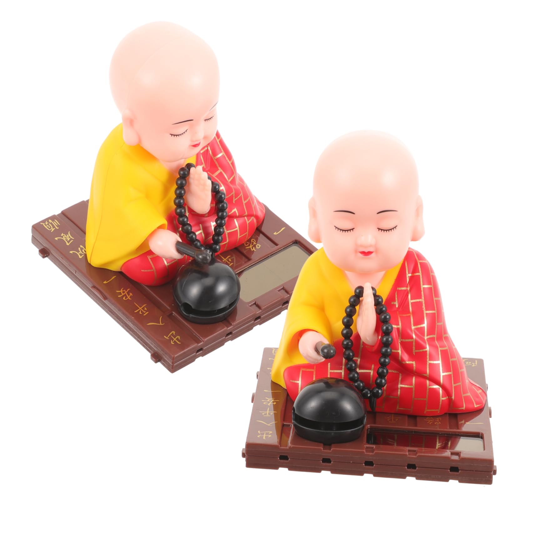 Figurine solaire de nodding pour tableau de bord auto et bureau Ipetboom 2 pièces