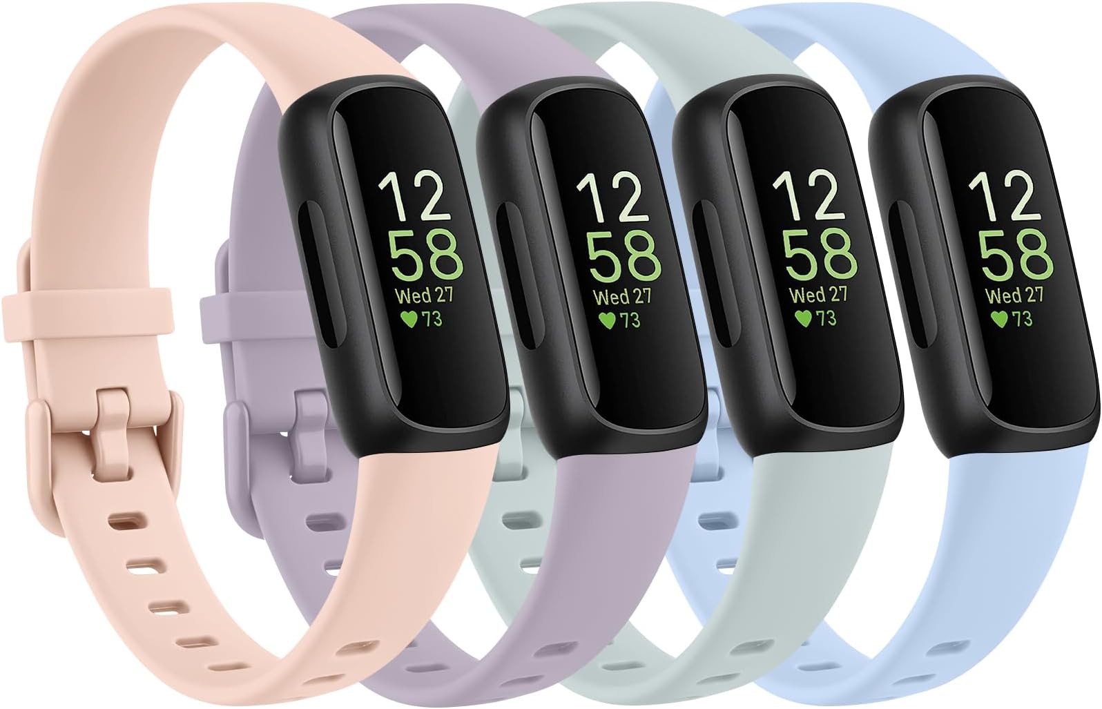 Meliya4 Pack Straps for Fitbit Inspire 3 Strap for Women Men, Adjustable Sport Strap Soft Replacement Wristbands Compatible with Fitbit Inspire 3 Fitness Tracker