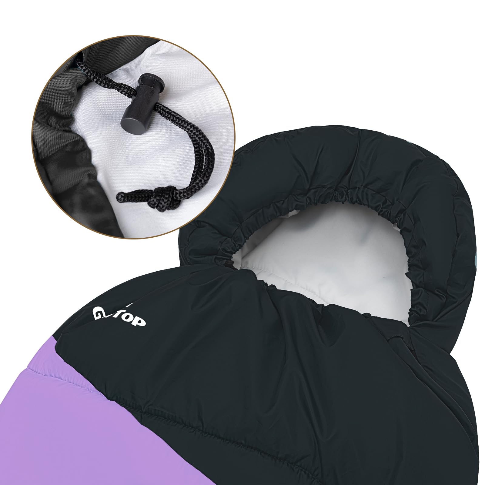 GEERTOP Sac de couchage de randonnée pour camping, sac de couchage léger pour adultes et enfants, pour l'été, chaud, froid, randonnée, voyage