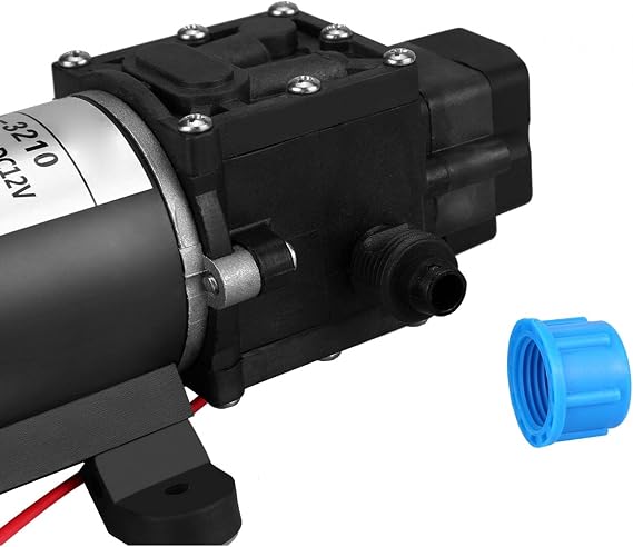 Akozon high Pressure Pump 12v 15mm Connector + Guzzler self-Priming 12v DC 100 W 8 l min 160 psi high Pressure Smart Valve (Pressure Switch) car wash Solar Energy Replacement Acc