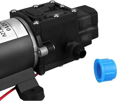 Akozon high Pressure Pump 12v 15mm Connector + Guzzler self-Priming 12v DC 100 W 8 l min 160 psi high Pressure Smart Valve (Pressure Switch) car wash Solar Energy Replacement Acc