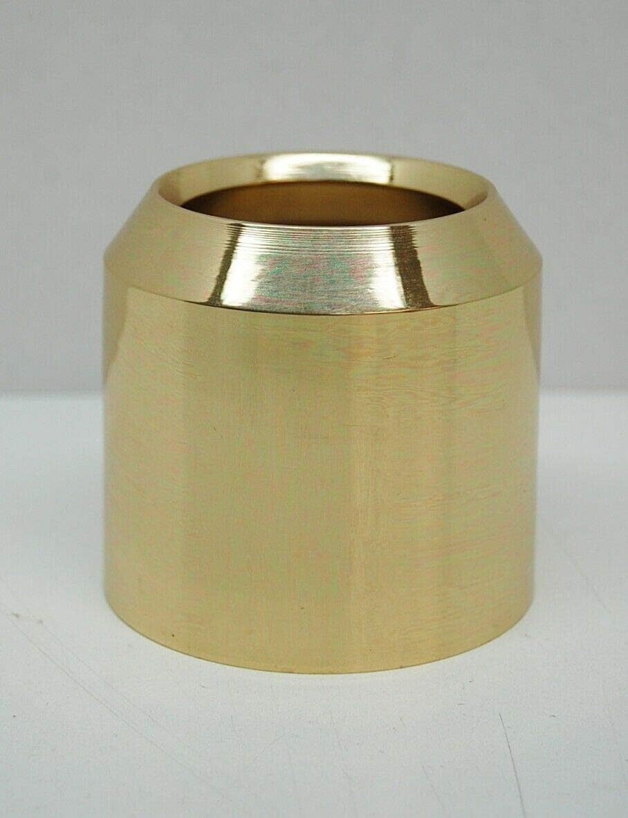 Solid Brass Smooth Church Candle Follower 3" Paschal Size (Burner Topper Chaser