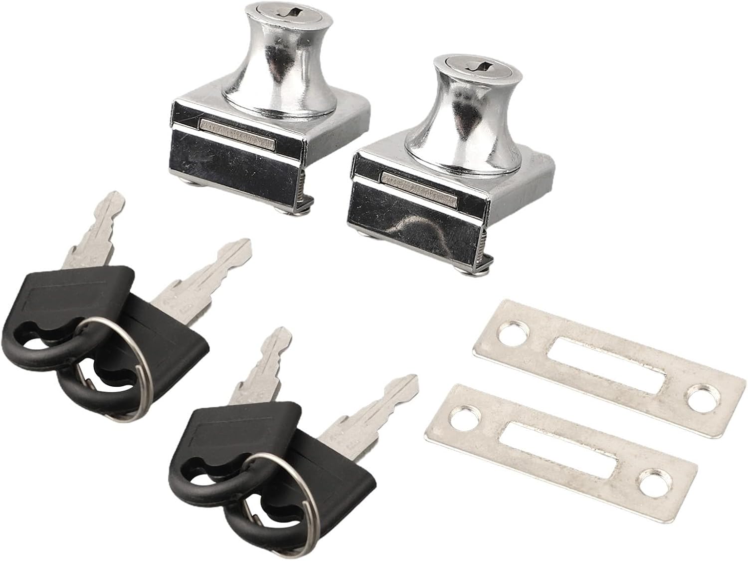 Zinc Alloy Anti Rust Glass Door Locks 2 Pack Offering Secure Solutions for Collectibles in Display Cases or Cabinets (Tongkai)